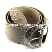 Silver PU Belt For Women